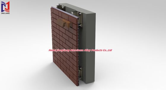 качество  Silver / Black Terracotta Brick Wall Support System Aluminum Construction завод